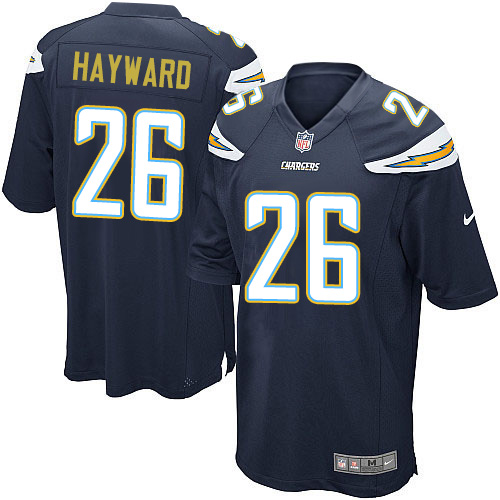 Men's Game Casey Hayward Nike Jersey Navy Blue Home - #26 NFL Los Angeles Chargers